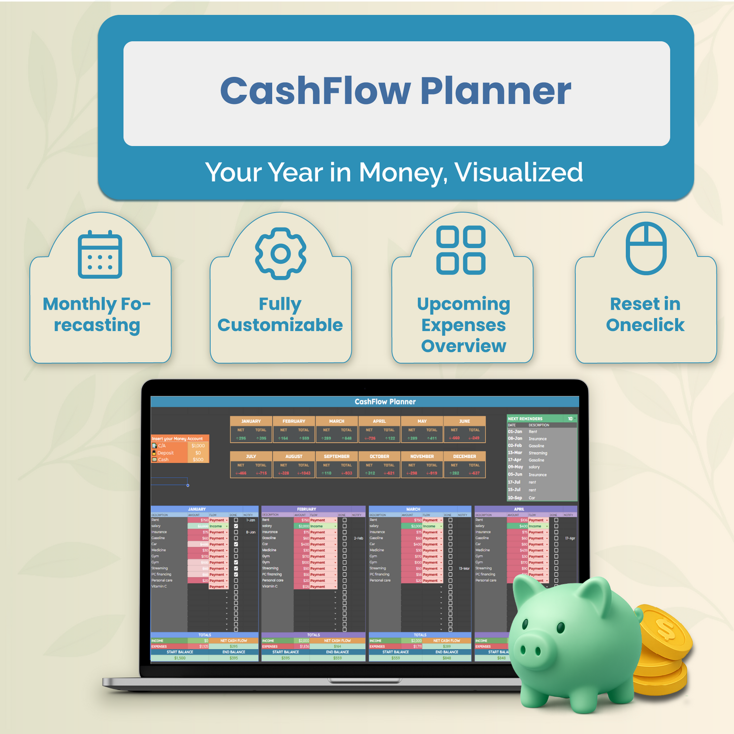 Cash Flow Planner – See Your Money Month by Month