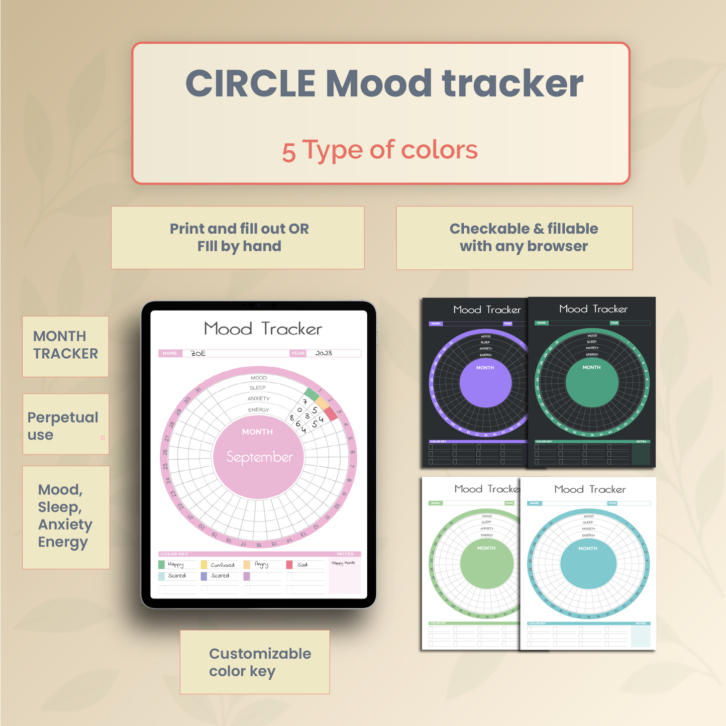 Mood Tracker Journal Bundle