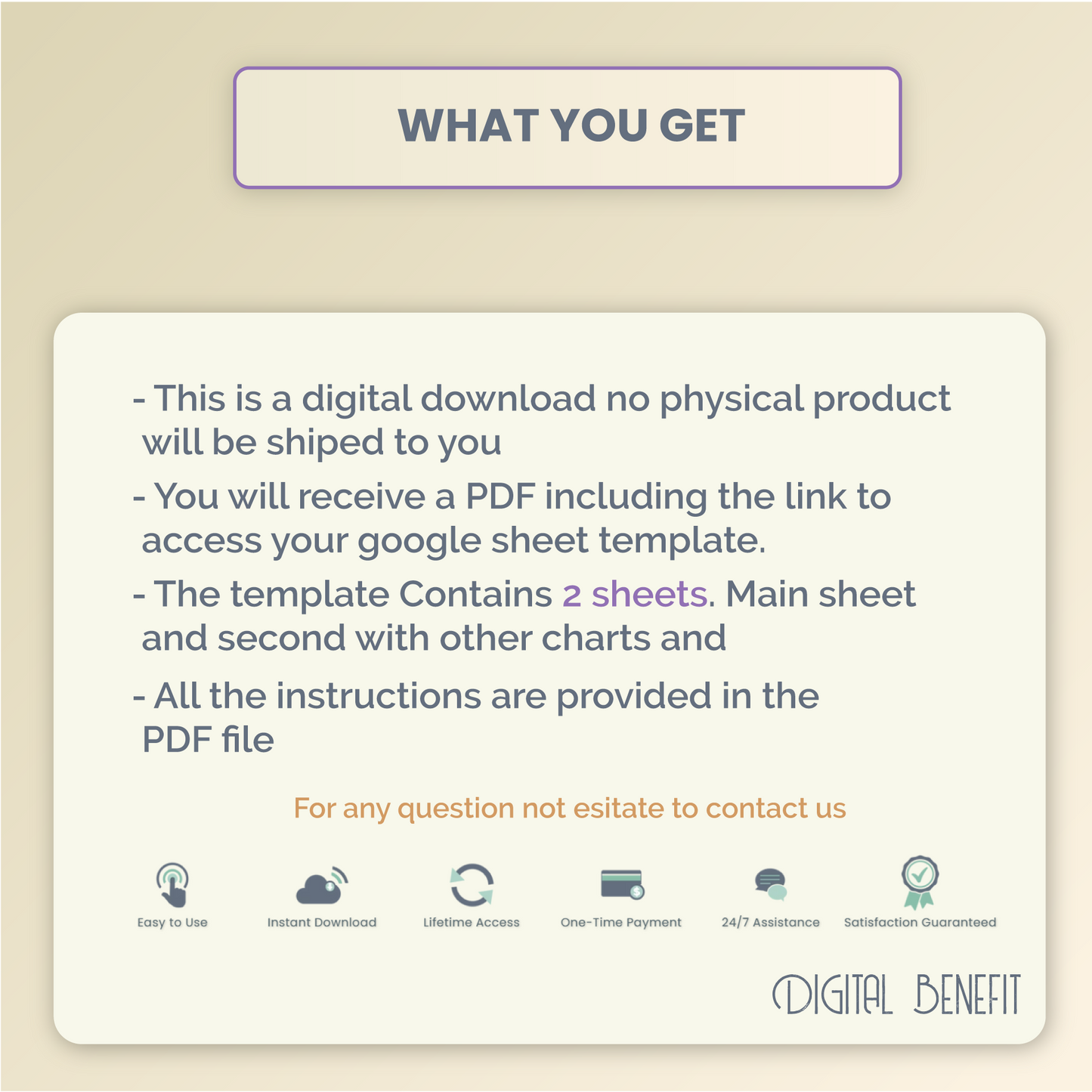 Digital MONTH Mood & Sleep TRACKER - What You Get