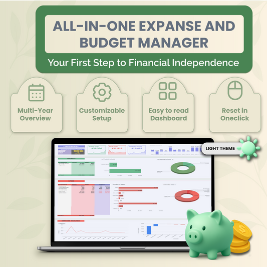 All-in-One Expense and Budget Manager (LIGHT Theme)